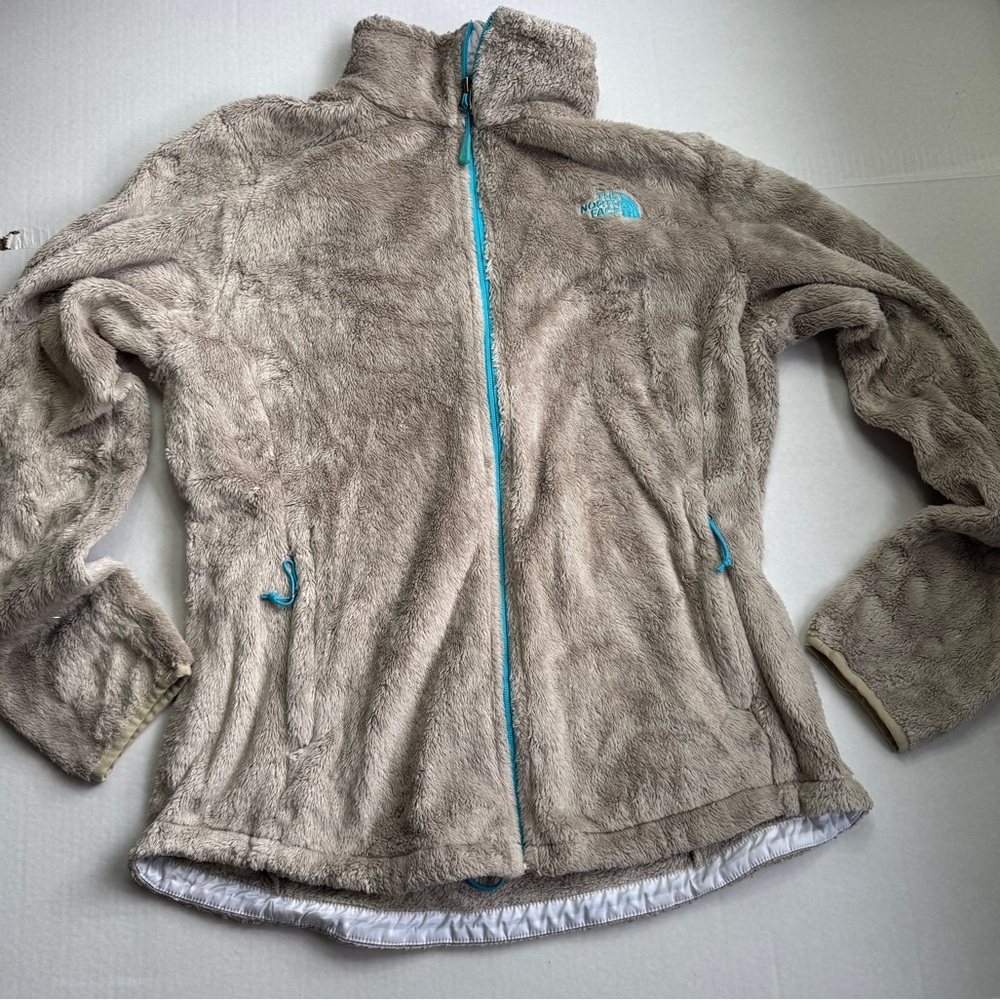 Northface beige women's fleece jacket size large